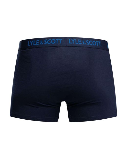Lyle & Scott Blue 3 Pack Barclay Trunks for men