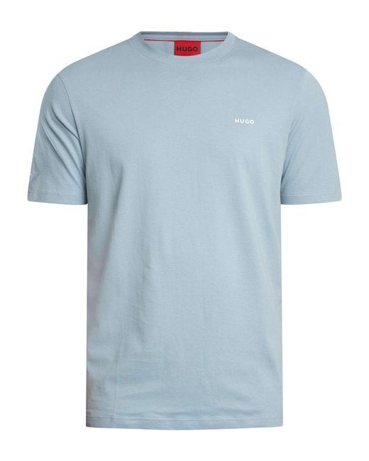 HUGO Blue Dero222 Chest Logo T-shirt for men