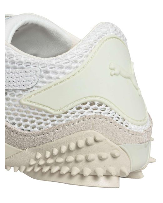 PUMA White Mostro Leather Trainers for men