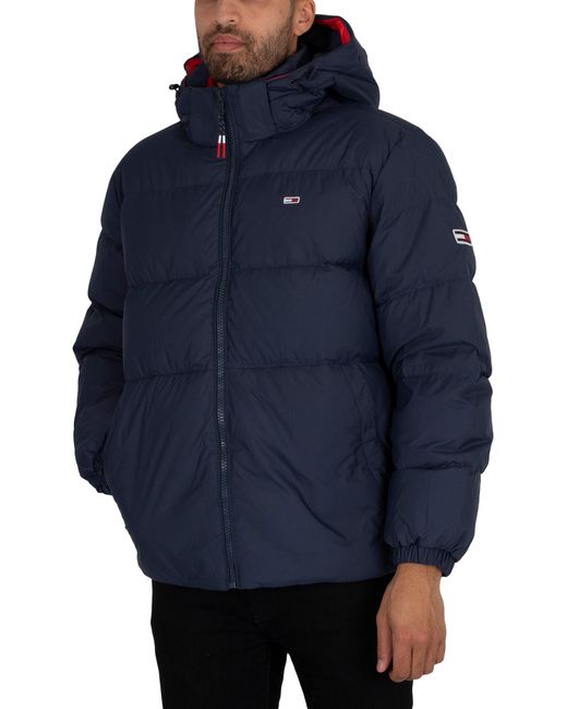 Tommy Hilfiger Essential Down Puffer Jacket in Blue for Men | Lyst UK