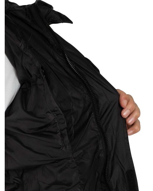 Superdry Black Hooded Tech Padded Jacket for men