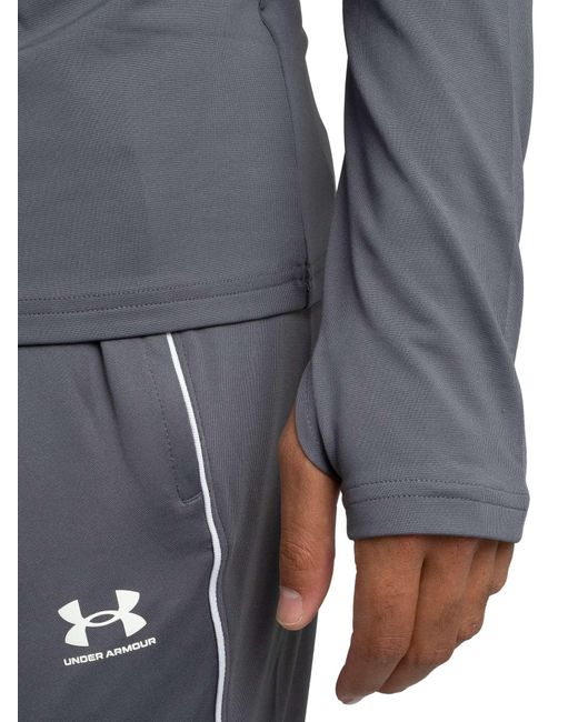 Under Armour Gray Challenger Training 1/4 Zip Jacket for men
