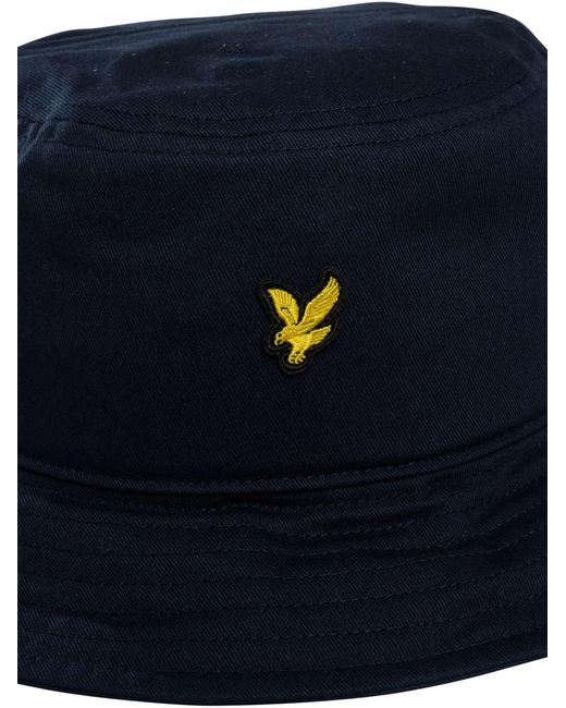 Lyle & Scott Blue Logo Bucket Hat for men