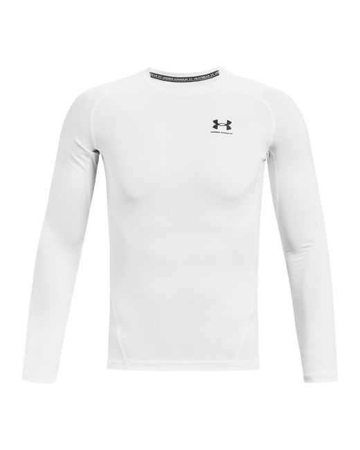 Under Armour White Heatgear Armour Compression Long-sleeve Shirt for men