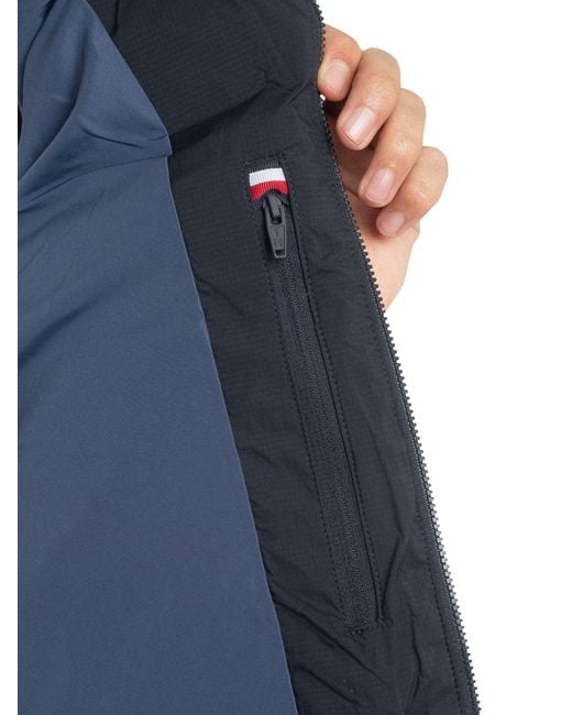 Tommy Hilfiger Blue Mix Quilted Hooded Jacket for men