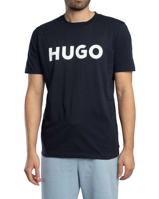 HUGO Black Dulivio Graphic T-shirt for men