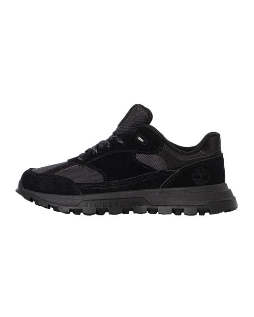 Timberland Black Treeline Low Lace Suede Trainers for men