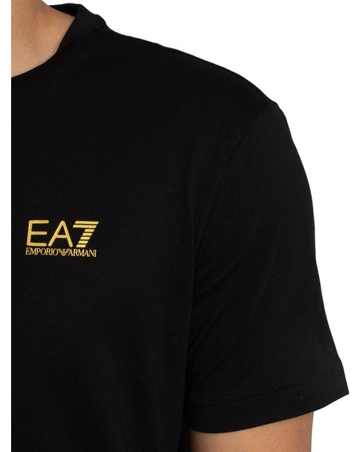 EA7 Black Back Logo T-shirt for men