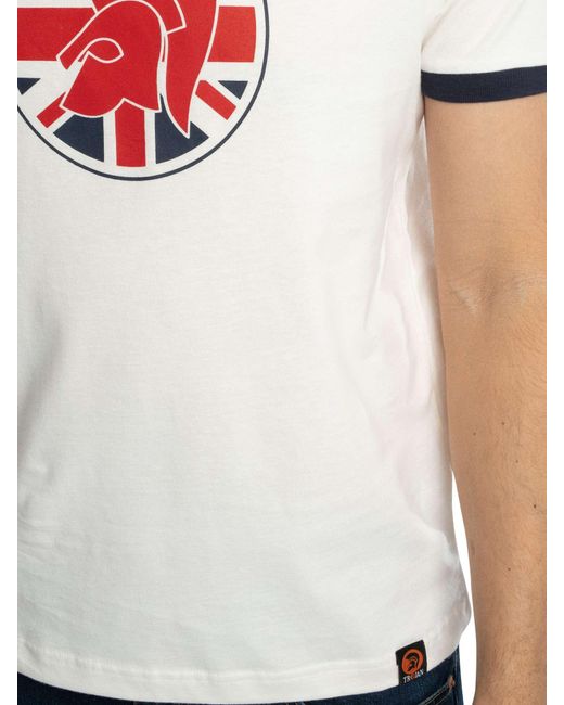 Trojan White Flag Logo T-shirt for men