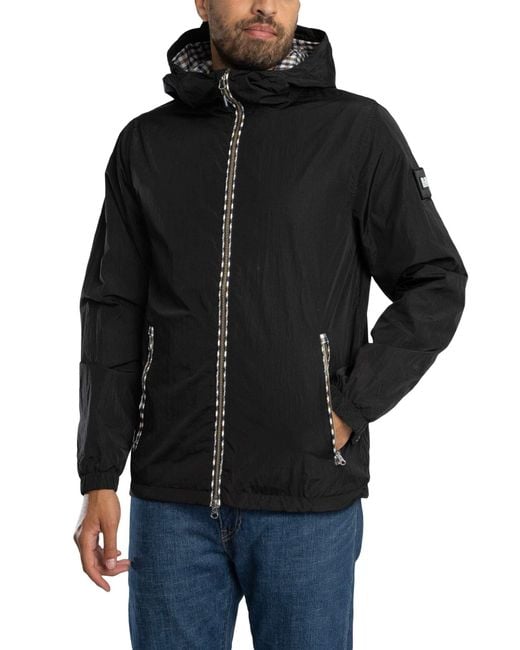 Weekend Offender Black Campania Check Jacket for men