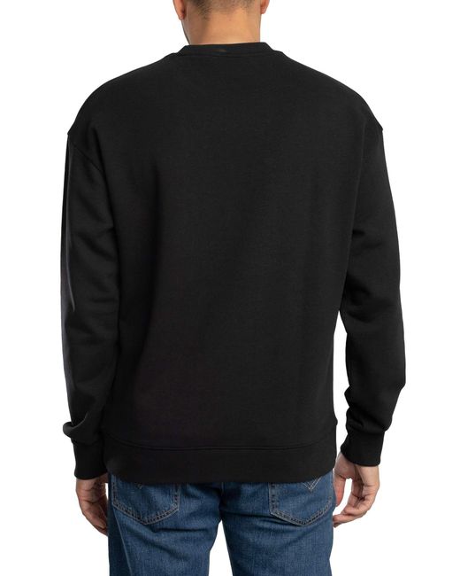 HUGO Black Daylo Box Logo Sweatshirt for men
