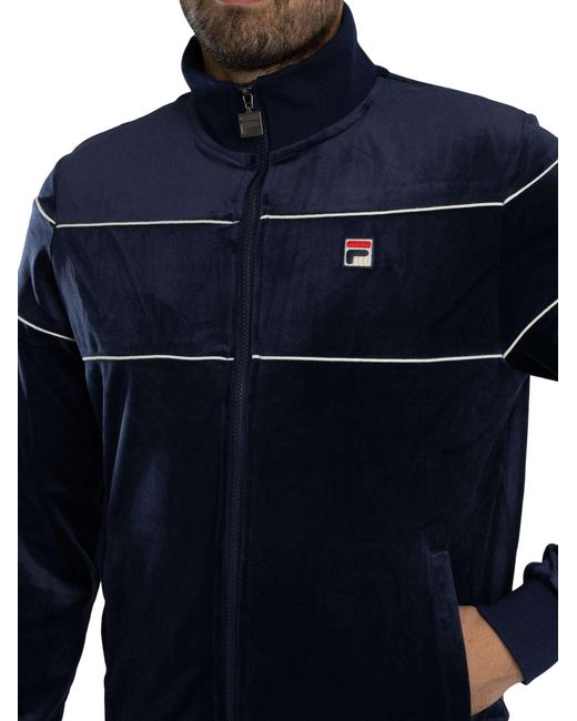 Fila Blue Vittorio Velour Jacket for men