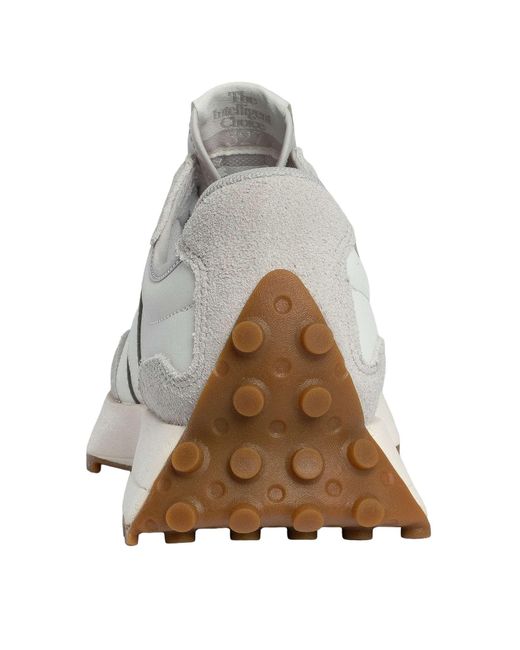 New Balance White 327 Suede Trainers for men