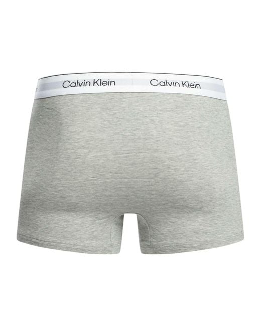 Calvin Klein White 5 Pack Relaxed Fit Trunks for men