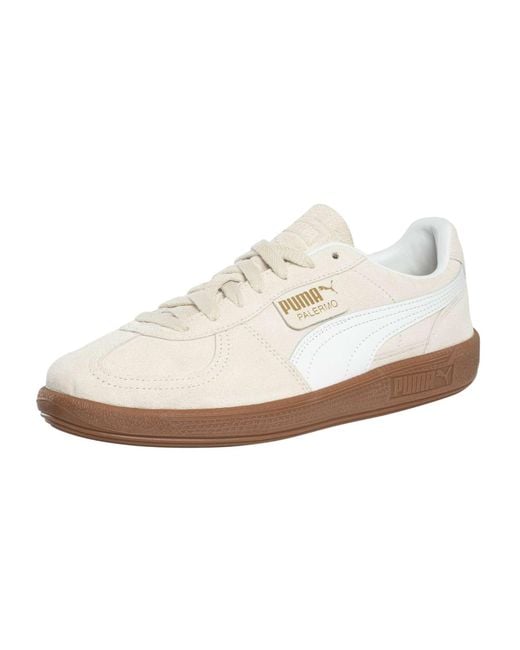 PUMA White Palermo Leather Trainers for men