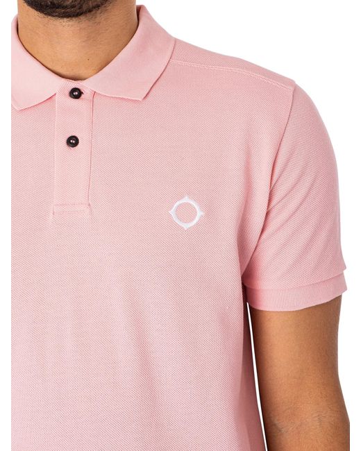 Ma Strum Pink Pique Polo Shirt for men