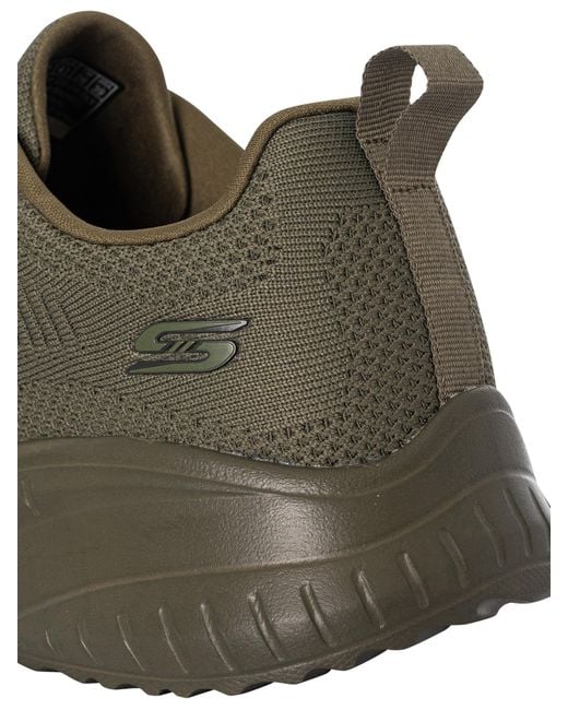 Skechers Brown Bobs Squad Chaos Trainers for men