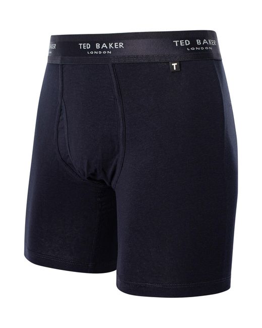 Ted Baker Blue 3 Pack Cotton Stretch Boxer Briefs for men
