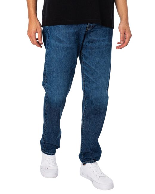 Edwin Blue Loose Tapered Jeans for men