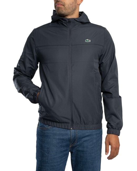 Lacoste Blue Water Repellent Sport Track Jacket for men
