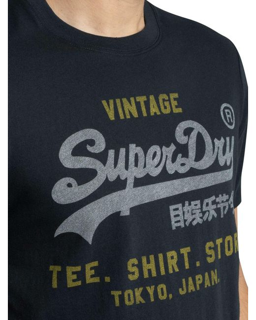 Superdry Black Vintage Logo Heritage Relaxed T-shirt for men