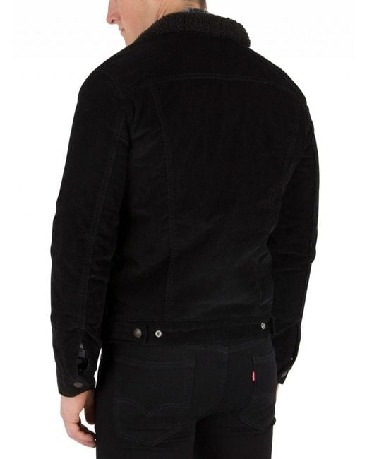 Levi s Black Cord Better Type 3 Sherpa Trucker Jacket for Men Lyst