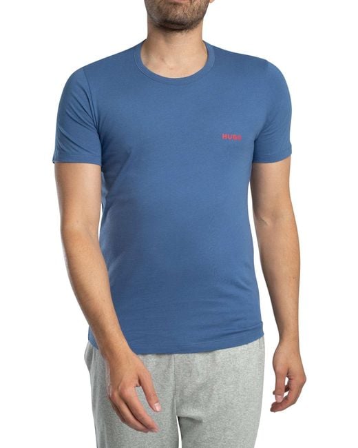 HUGO Blue 3 Pack Crew Lounge T-shirts for men