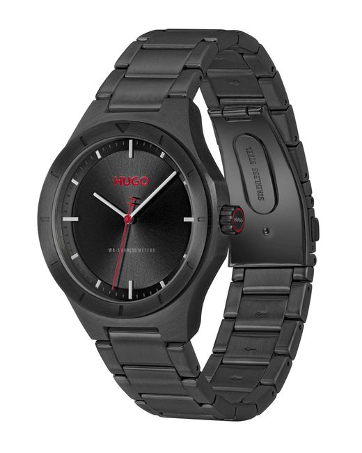 HUGO Black Lit Watch for men