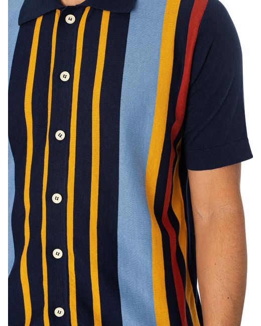 Far Afield Blue Velzy Margate Stripe Cardigan for men