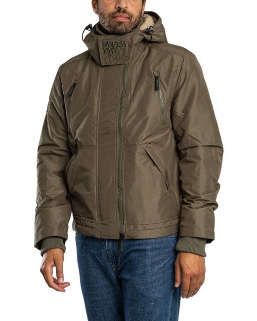 Superdry Brown Hooded Arctic Windcheater Jacket for men