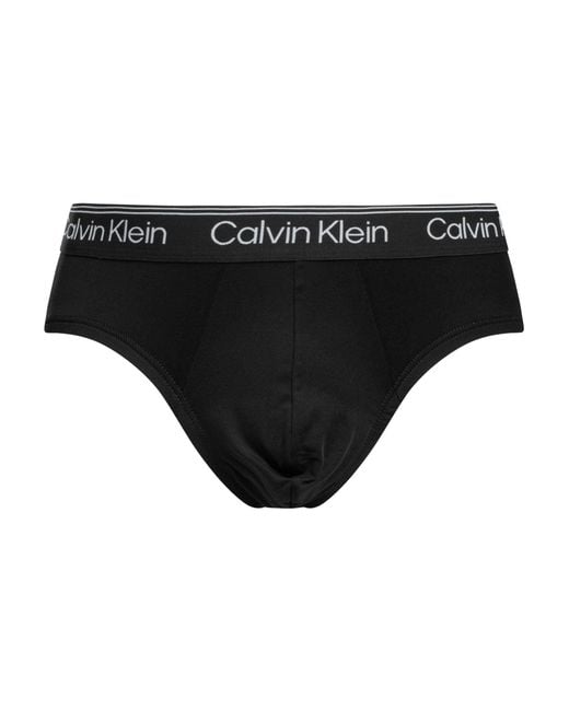 Calvin Klein Black 5 Pack Microfiber Stretch Hip Briefs for men