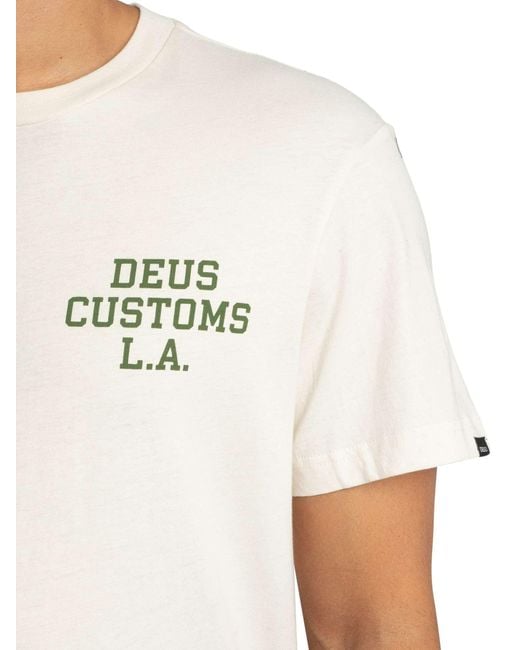 Deus Ex Machina White Quickbeak Back Graphic T-shirt for men
