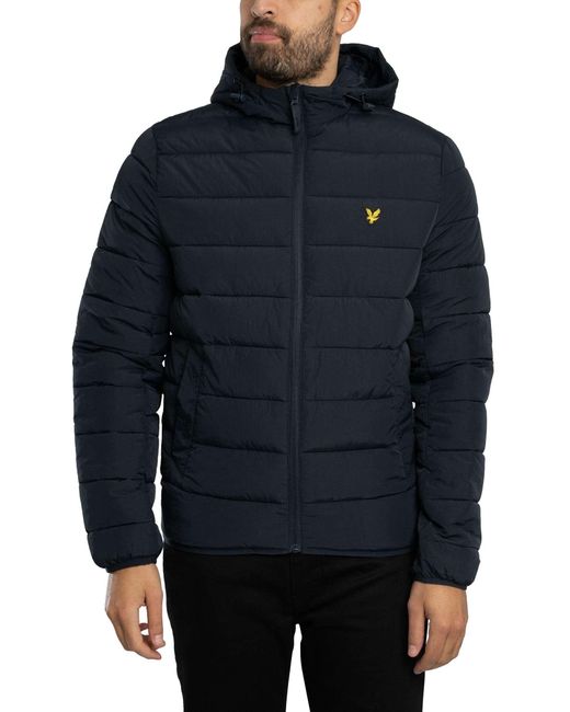 Lyle & Scott Blue Lightweight Puffer Jacket for men