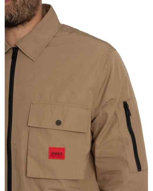 HUGO Natural Emmond Overshirt for men