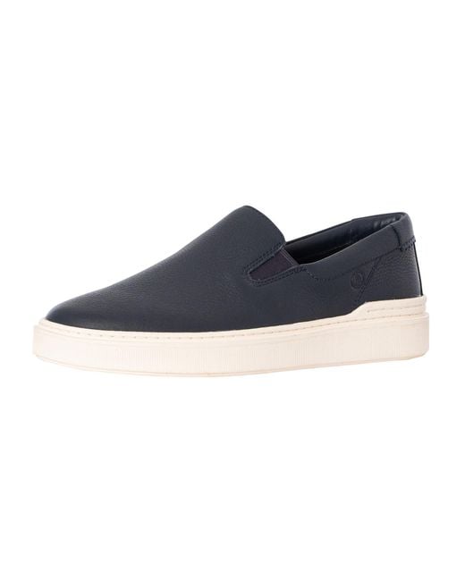 Clarks Blue Craft Swift Go Leather Trainers for men