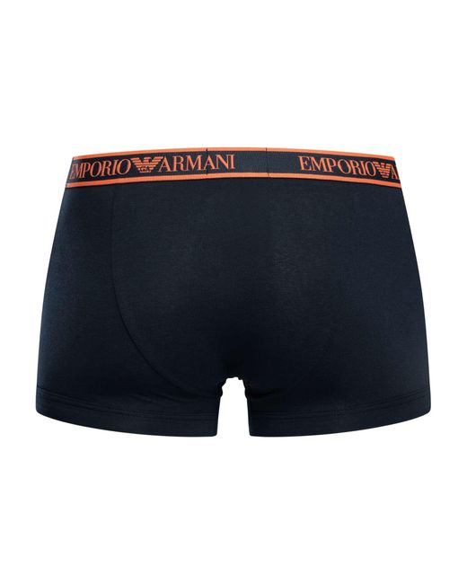 Emporio Armani Blue 3 Pack Trunks for men