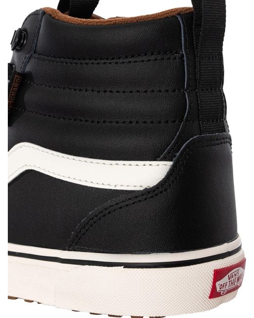 Vans Filmore Hi Leather Trainers in Black for Men | Lyst