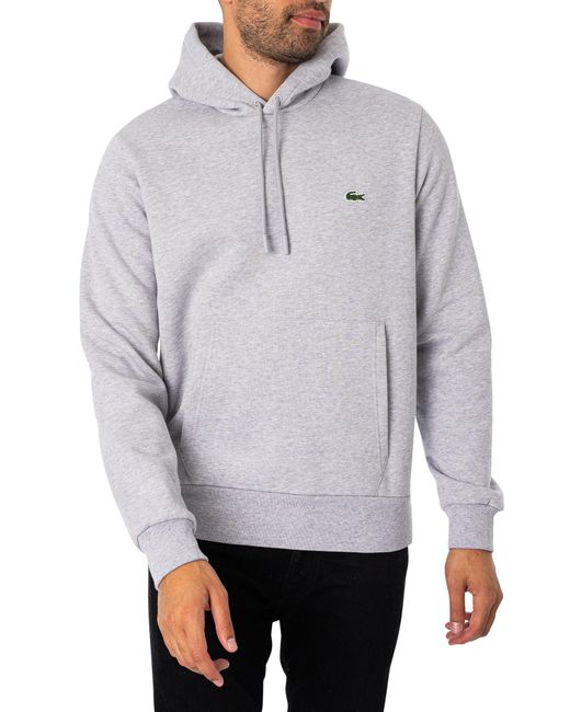 Lacoste Gray Embroidery Logo Hoodie for men