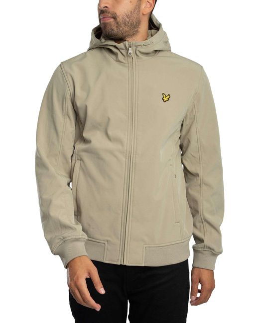 Lyle & Scott Natural Fleece Back Softshell Jacket for men