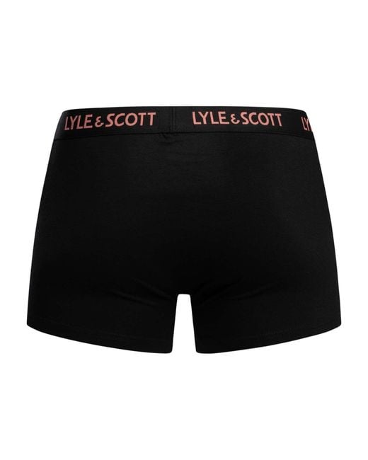 Lyle & Scott Black 3 Pack Barclay Trunks for men