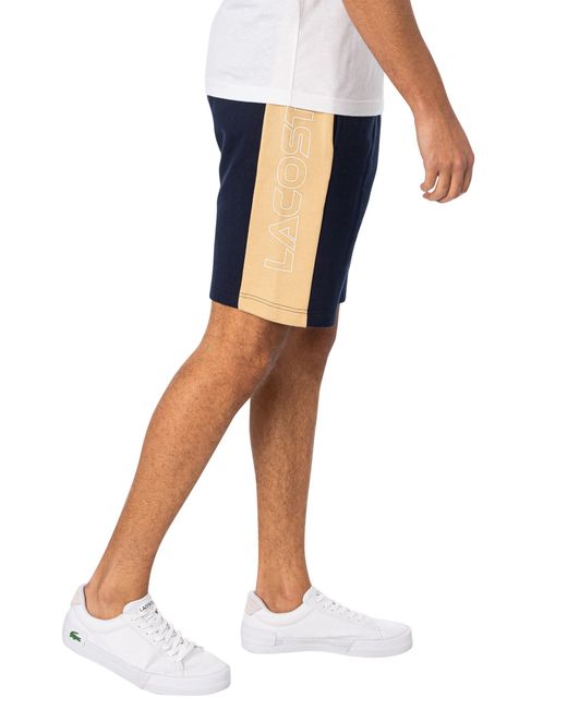 Lacoste Blue Colourblock Sweat Shorts for men