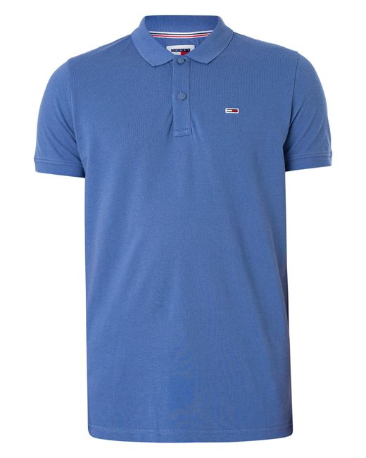 Tommy Hilfiger Blue Slim Placket Polo Shirt for men