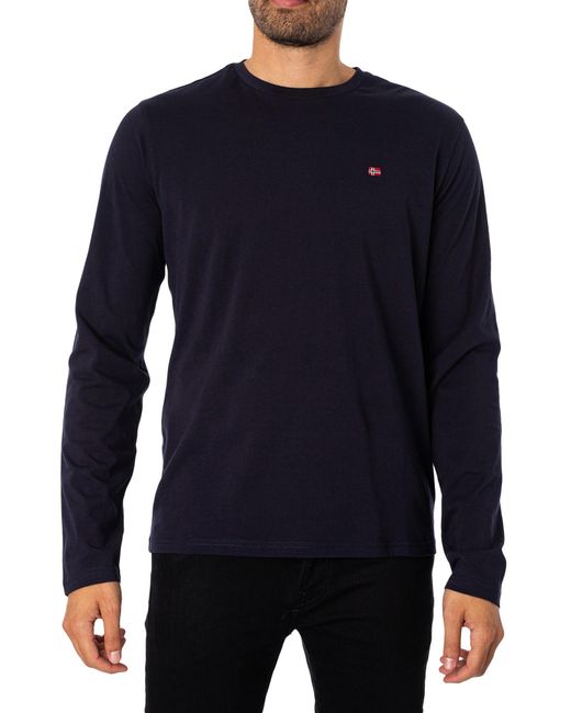 Napapijri Blue Salis Longsleeved T-shirt for men