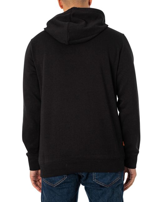 Timberland Black Core Logo Pullover Hoodie for men