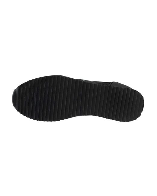 EA7 Black Mesh Logo Trainers for men