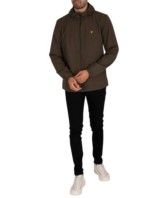 Lyle & Scott Brown Zip Through Hooded Jacket for men