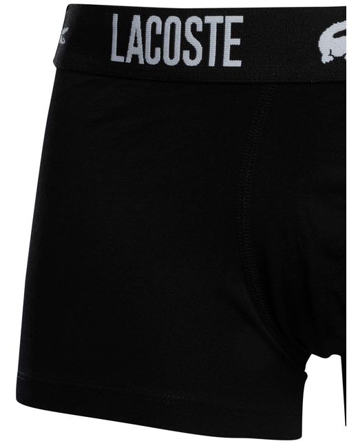 Lacoste Black 3 Pack Trunks for men