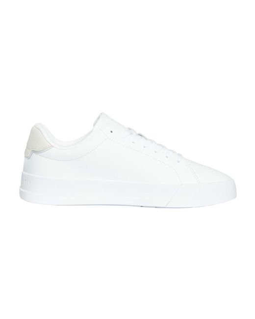 Tommy Hilfiger White Court Core Leather Trainers for men