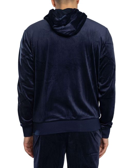 Fila Blue Italo Velour Zip Hoodie for men