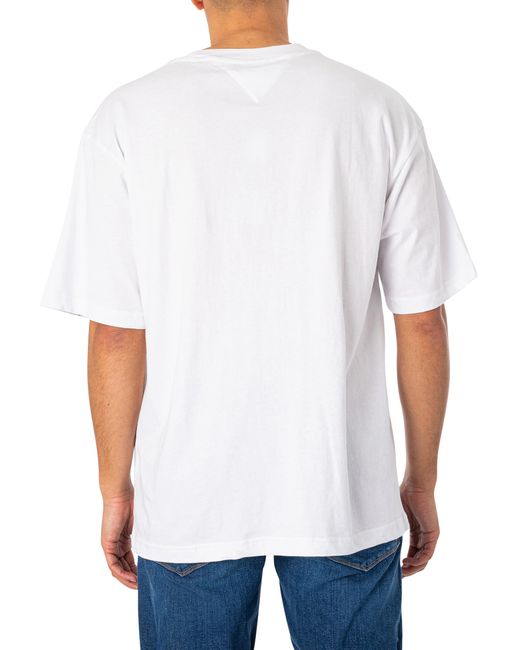 Tommy Hilfiger White Skate Flag T-shirt for men